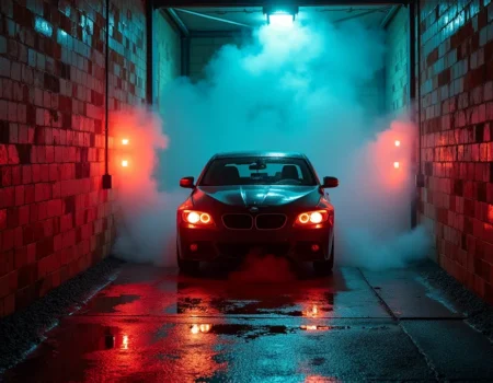 Blast Car Wash Tunnel of Horror Rockwall TX - Spooky car wash experience with Halloween decorations and actors